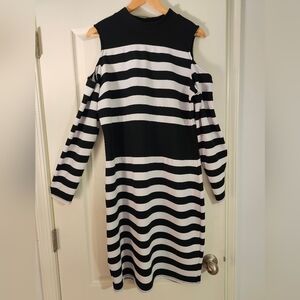 Black and White Striped Dress